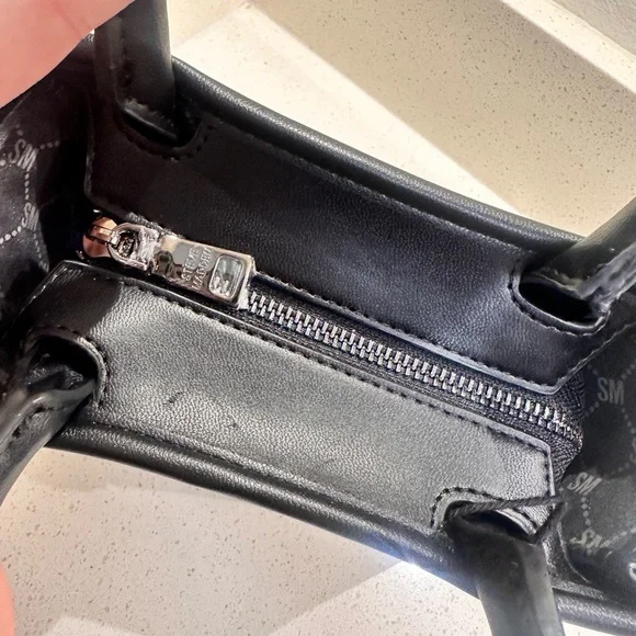 Steve Madden Black Quilted Satchel - Picture 3 of 7